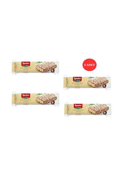Loacker Patisserie Coconut Snacks Hindistan Cevizli Gofret 21 G 4 Adet