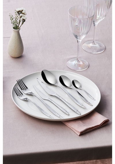 Karaca  Elegance Holey Platin 12 Kişilik 84 Parça Çatal Kaşık Bıçak Takımı