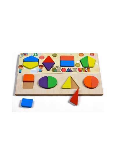 Ahşap Alfabe & Rakamlar & Geometri 3'ü 1 Arada Bultak Eğitici Oyuncak