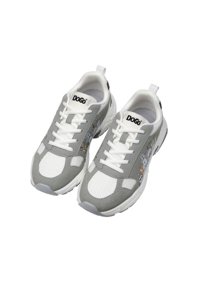 Kadın Vegan Gri Sneakers - Omg So Cute Tasarım Çok Renkli