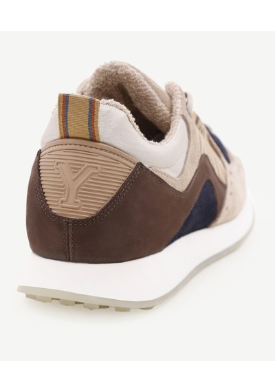 Yargıcı Grogren Detaylı Deri Sneaker Kum