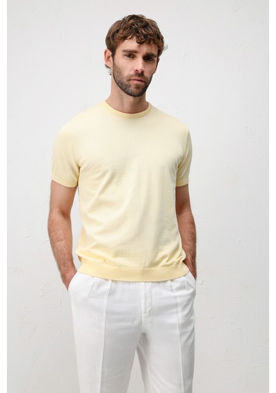 Antioch Comfort Slim Triko T-shirt Sarı