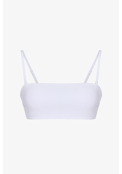 Penti Beyaz Ava Straplez Bikini Üstü