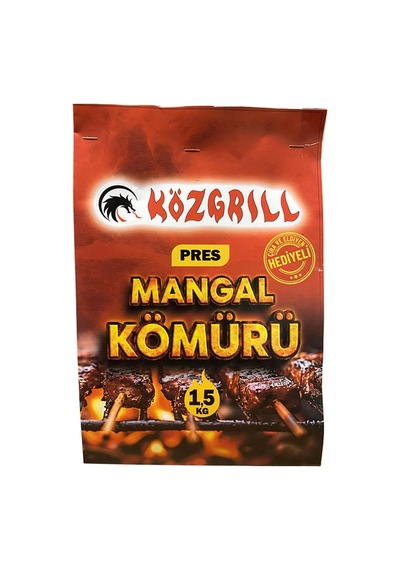 Közgrill Mangal Kömürü Pres 1,5 Kg - 8 Adet Tarı