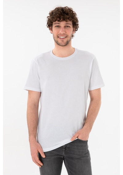 U.S. Polo Assn. Erkek Regular Fit Bisiklet Yaka Beyaz Basic Tişört 50305985-VR013