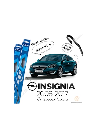 RBW Opel İnsignia 2008 - 2016 Ön Muz Silecek Takım