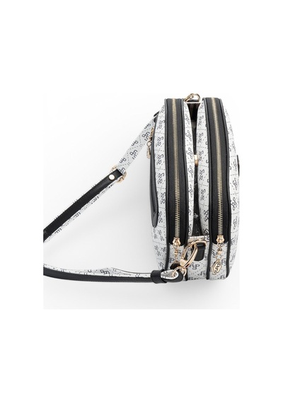 Silver & Polo Silver Polo Beyaz - Siyah Monogram Kadın Çapraz Çanta Sp745