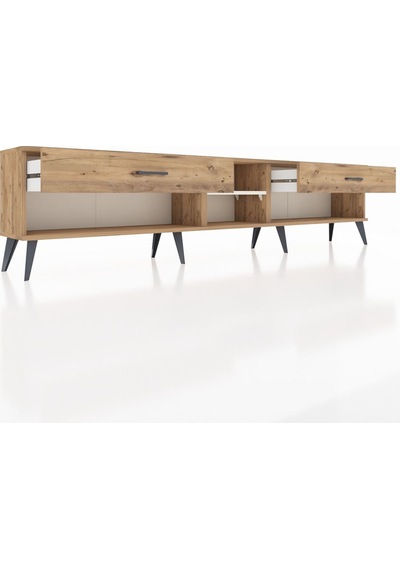 Arges Tv Ünitesi Tek Raflı 2 Çekmeceli 220x30x51 Çam-aytaşı/çam Aytası/atlas Çam - Atlas Çam Arges Tv Ünitesi Tek Raflı 2 Çekmeceli 220x30x51 Çam-aytaşı/çam Aytası/atlas Çam - Atlas Çam