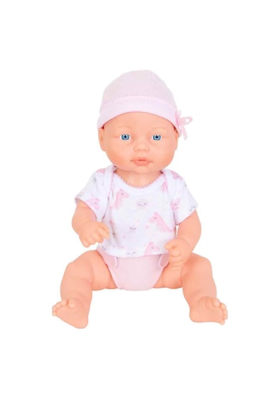 Sesli İkiz Bebekler Oyun Seti 32 Cm - Biberonlu Pilli Et Bebekler Piller Dahil