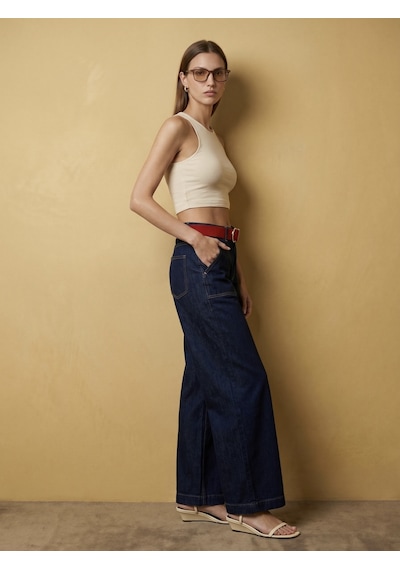 Dilvin 32941 Kolsuz Crop Top-taş