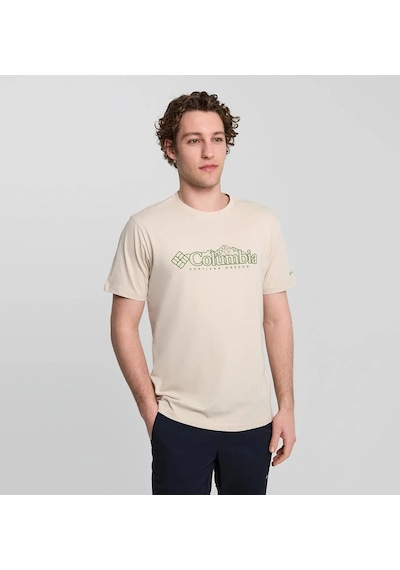 Columbia Csc Branded Peaks Erkek Kısa Kollu Tişört-8056 Bej