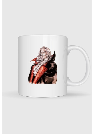 Count Dracula İllustration, Castlevania Tasarımlı Kupa Bardak Beyaz