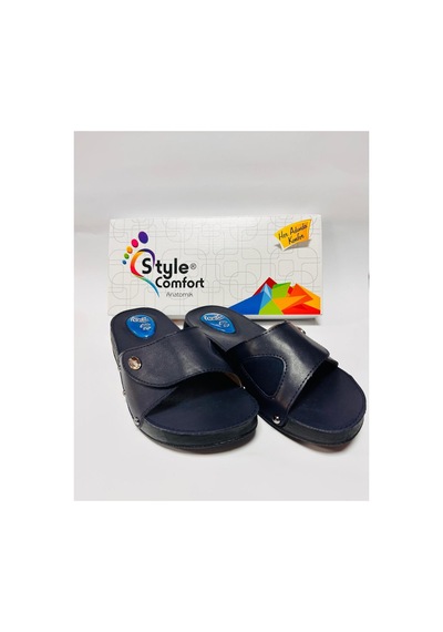 Style Comfort Ortopedik Halluks Valgus Anatomik Taban Kemik Çıkıntısı Ve Topuk Dikeni Terliği Cırtlı Schwjl.03 Lacivert