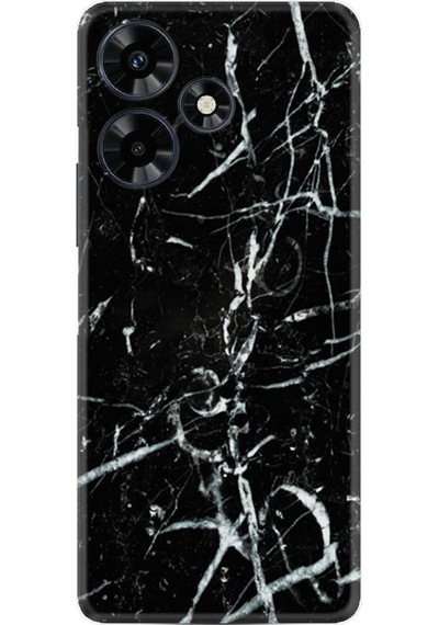 Infinix Uyumlu Hot 30 Kılıf Resimli Desenli Baskılı Silikon Black Marble 3 1382