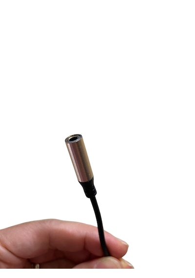 3.5mm Spiral Aux Uzatma Kablosu - L Tipi Erkek - Dişi Ses Kablosu, Altın Kaplama Uçlu, Kırılma Önleyici Metal Yay Korumalı Kulaklık Ve Araç Ses Uzatıcı Siyah