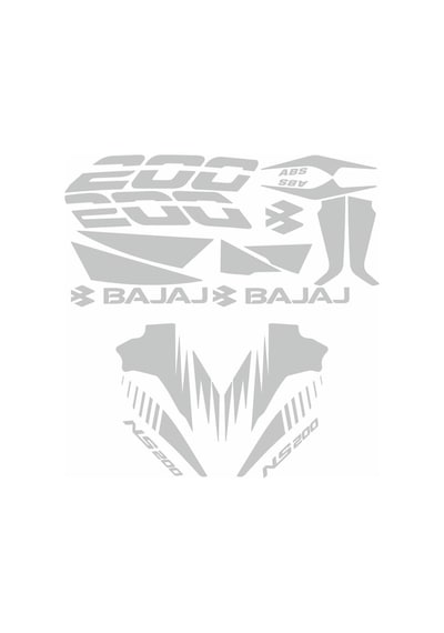 Bajaj Pulsar Ns200 Beyaz Sticker Set