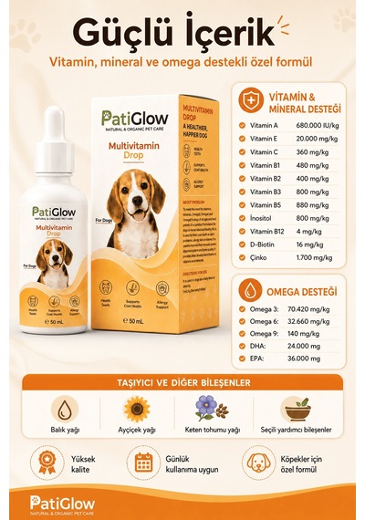 Patiglow Köpek Multivitamin Damla