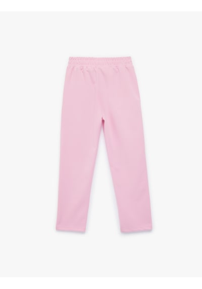 Koton Beli Bağcıklı Cep Detaylı Basic Havuç Kesim Pantolon Pembe 6skg40073ak Gül