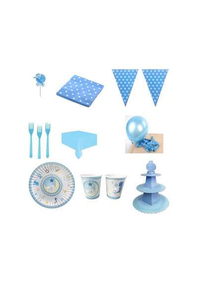 Hoşgeldin Bebeğim Baby Shower Uyuyan Bebekli Süsleme Seti 8 Kişil