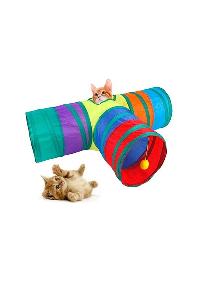 Pet Pretty Üç Yollu Kedi Oyun Tüneli 80x23 Cm