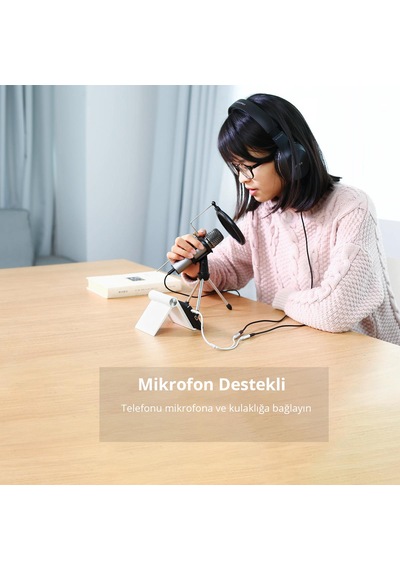 Ugreen 30619 Mikrofon Ve Kulaklık Birleştirici Kablo Si