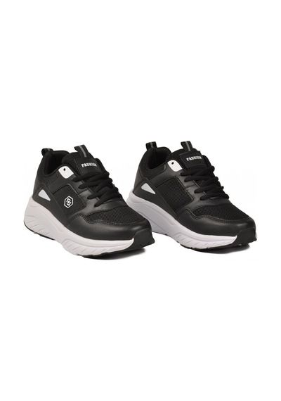 Ayakmod Siyah Beyaz Fileli Hafif Unisex Spor Ayakkabı 2105 Z Siyah - Beyaz