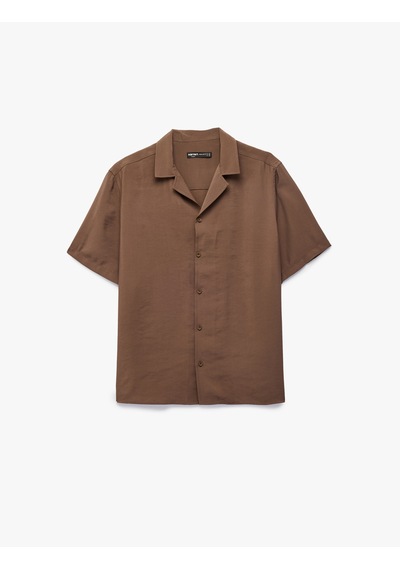 Koton Regular Fit Kısa Kollu Düğmeli Devrik Yaka Modal Gömlek Kahverengi 6sam60149hw Kahve Koton Regular Fit Kısa Kollu Düğmeli Devrik Yaka Modal Gömlek Kahverengi 6sam60149hw Kahve