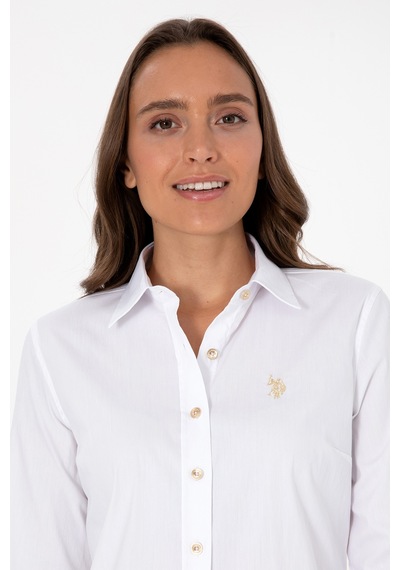 U.s. Polo Assn. Kadın Beyaz Gömlek Basic 50308024-vr013 Beyaz