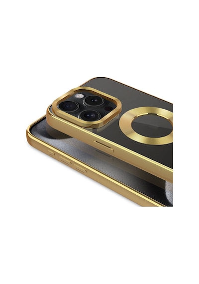 Apple Uyumlu iPhone 15 Pro Tek Kamera Çerçeveli Logo Gösteren Zore Omega Kılıf-siyah Siyah Siyah