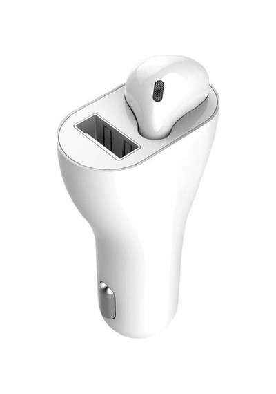 Mf Product Jettpower 0180 Araç Şarjı & Mono Bluetooth Kulaklık Beyaz