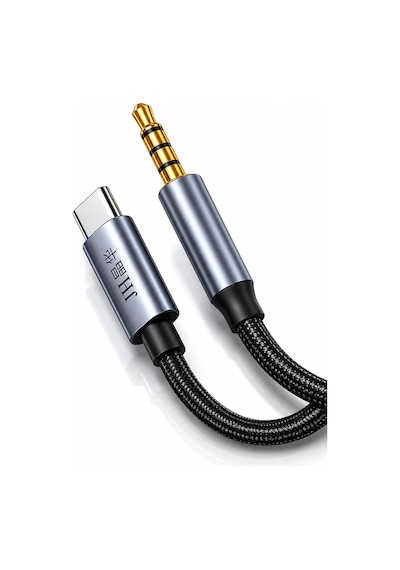 Type-c - 3.5mm Aux Ses Kablosu 1 Metre, Dac Çipli Dijital Audio Dönüştürücü, Telefon Araç Hoparlör Uyumlu, 90db Parazitsiz, Metal Gövde, Kalın Naylon Örgü A557c