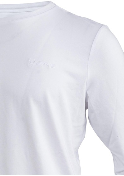 2as Vernon Erkek Uzun Kol Viloft T-shirt Beyaz