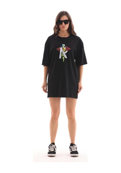 Wear Vexel Kadın Baskılı T-shirt Kısa Kol Bisiklet Yaka Regular Fit Rahat Kalıp Günlük Tişört -siyah Siyah Wear Vexel Kadın Baskılı T-shirt Kısa Kol Bisiklet Yaka Regular Fit Rahat Kalıp Günlük Tişört -siyah Siyah