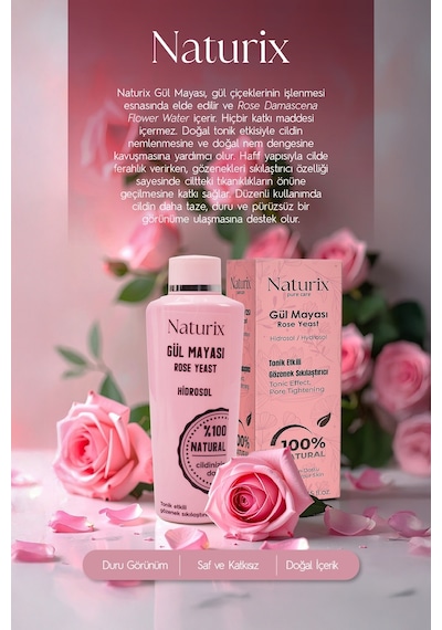 Naturix Akne Önleyici Gül Mayası 3 x 250 ML