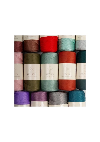 2 Mm - 200 Gr Polyester Makrome Ipi Siyah 230 M Polyester Makrome Ip Supla Ip Ve Çanta Ipliği Siyah