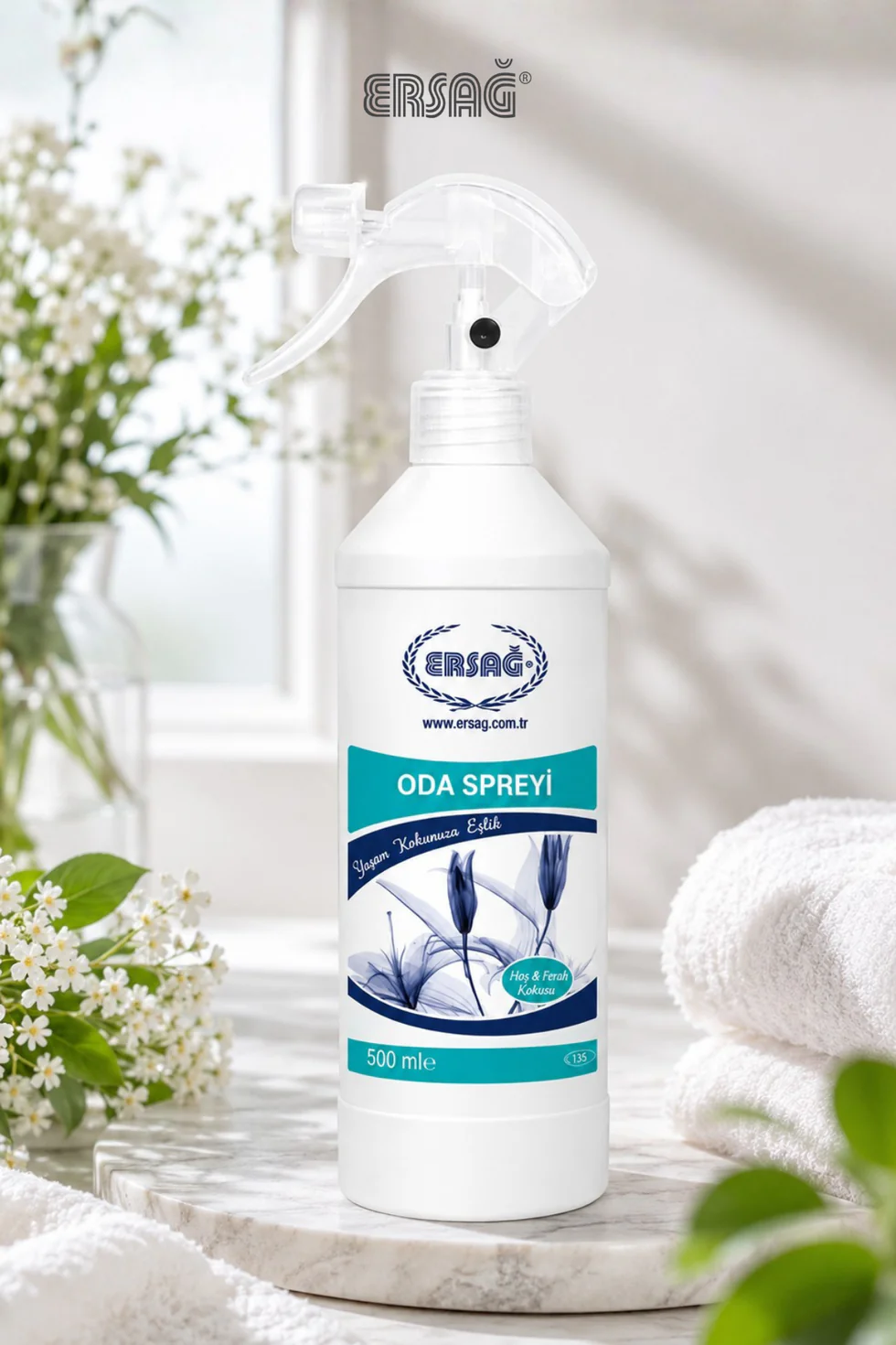 Ersağ Anti Sigara Kokusu İçin Oda Spreyi 500 Ml Aqua