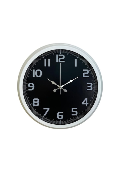 White Contrast 40 Cm Metal Duvar Saati Çok Renkli