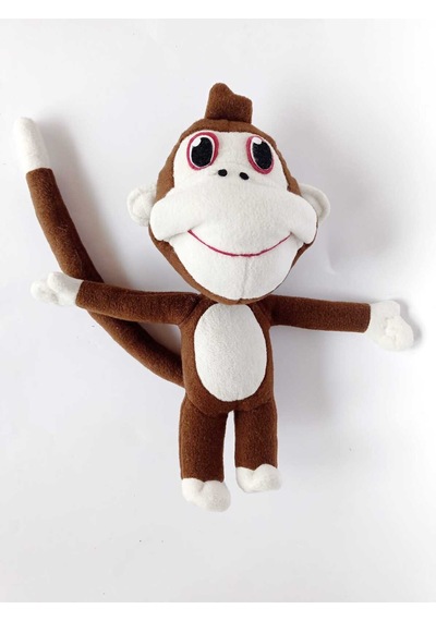 Joytoytr Peluş Tatlı Maymun Oyuncak 30 Cm Maymuncuk Oyun Arkadaşı Yerli Üretim Kahverengi