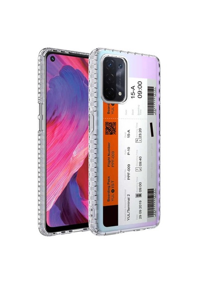 Oppo A74 Kılıf Airbag Kenarlı Renkli Desenli Silikon A++ Kalite Kapak