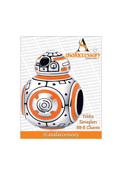 Star Wars Yıldız Savaşları Bb-8 Charm Gümüş