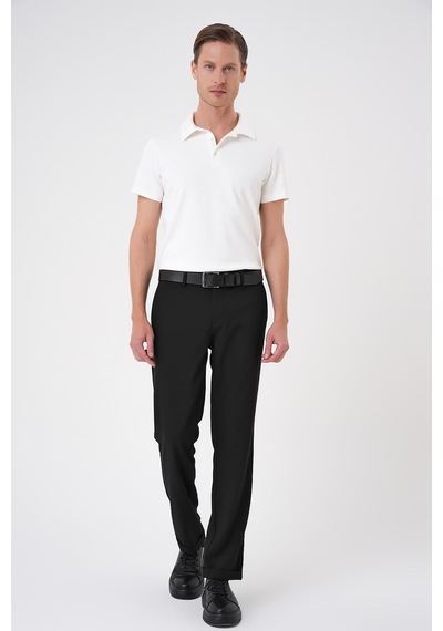 Efor Comfort Fit Beli Lastikli Siyah Jogger Pantolon P 1185 Siyah