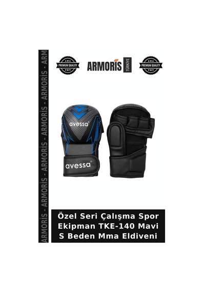 Özel Seri Çalışma Spor Ekipman Tke-140 Mavi S Beden Mma Eldiveni