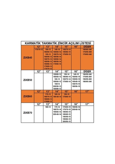 Zincir grup: 12 / ZIXB120