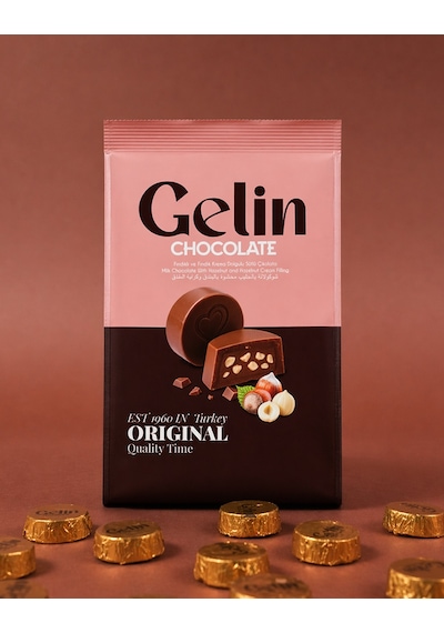 Gelin Fındık Parçacıklı Sütlü Çikolata 300g