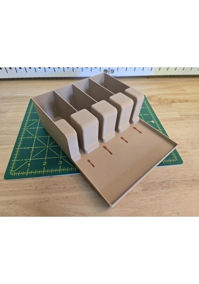 3d Baskı Çatal Kaşık Bıçak Organizeri Çekmece İçi Kaşıklık Düzenleyici Sıralı Yuvalı Bej Diğer