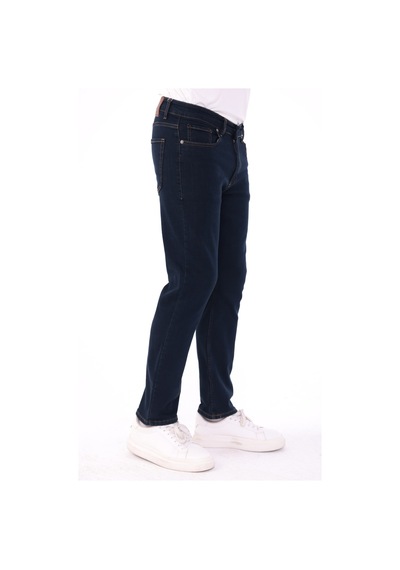 Blayn Jeans Erkek Tint Efekt Diz İzi Yapmayan Pamuklu Esnek Denim Jean Kot Pantolon Regular Kalıp Koyu Zift