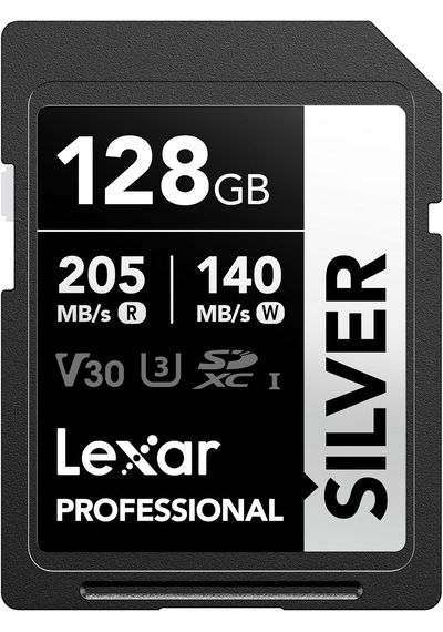 Lexar Silver 128 Gb U3 V30 4k Sd Hafıza Kartı 205 Mb/s