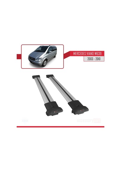 Mercedes Viano 2003-2010 Arası Fly Model Ara Atkı Tavan Barı Gri
