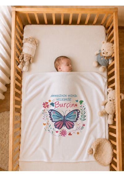 Pia Baby Yeni Doğan Kız Bebek 4 Parça Hastane Çıkışı Seti %100 Pamuk Kişiye Özel İsimli Battaniyeli Tulum Set 2041btyx Ekru