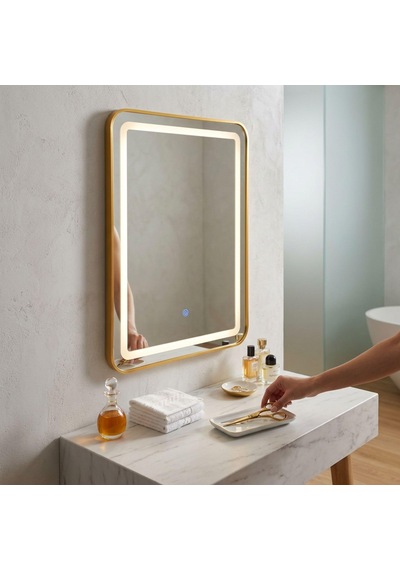 Arvale Dokunmatik Led Aydınlatmalı Banyo Ve Makyaj Aynası, 50x70 Diğer
